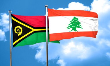 Lübnan bayrağı, 3d render bayrakla Vanatu