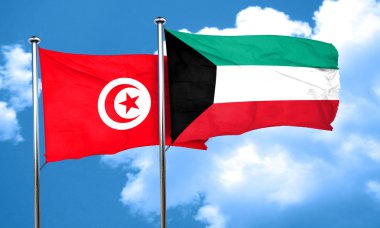 Kuveyt bayrağı, 3d render ile Tunus bayrağı