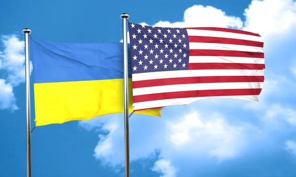 Прапор України, 3d-рендерінг — стокове фото