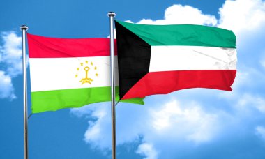 Kuveyt bayrağı, 3d render ile Tacikistan bayrağı