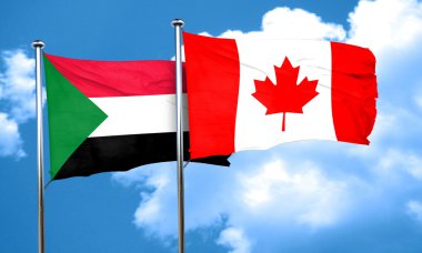 Kanada bayrağı, 3d render ile Sudan bayrağı