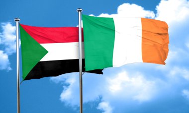 İrlanda bayrağı, 3d render ile Sudan bayrağı