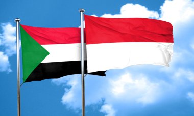 Endonezya bayrağı, 3d render ile Sudan bayrağı