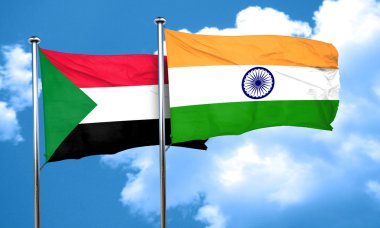 Hindistan bayrağı, 3d render ile Sudan bayrağı