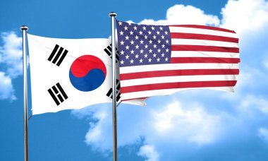 Güney Kore bayrağı, 3d render