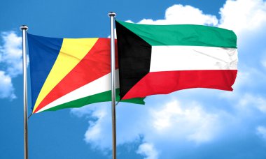 Kuveyt bayrağı, 3d render bayrakla Seyşeller