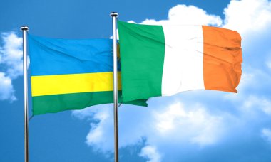 İrlanda bayrağı, 3d render ile Ruanda bayrak