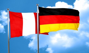 Almanya bayrağı, 3d render ile Peru bayrağı