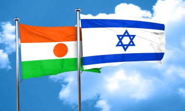 İsrail bayrağı, 3d render ile Nijer bayrak