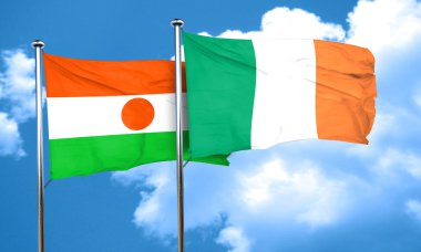 İrlanda bayrağı, 3d render ile Nijer bayrak