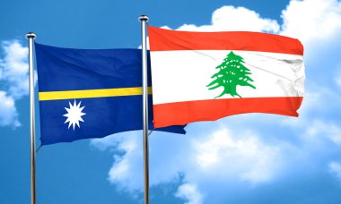 Lübnan bayrağı, 3d render ile Nauru bayrak