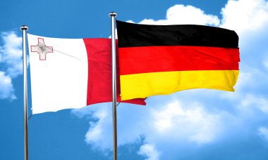 Almanya bayrağı, 3d render ile Malta bayrağı