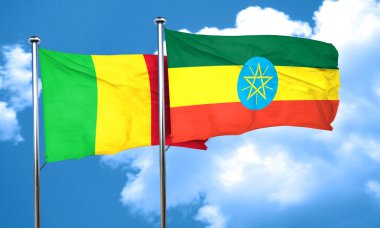 Etiyopya bayrağı, 3d render ile mali bayrağı