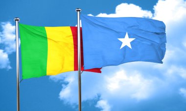 Somali bayrağı, 3d render ile mali bayrağı