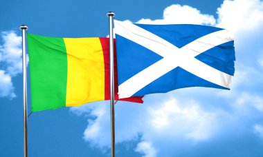 İskoçya bayrağı, 3d render ile mali bayrağı