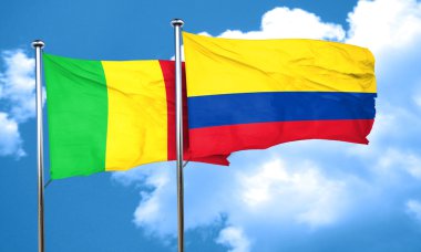 Kolombiya bayrak, 3d render ile mali bayrağı