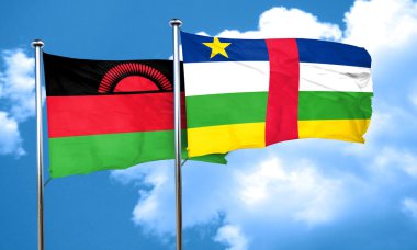 Orta Afrika Cumhuriyeti bayrağı, 3d render ile Malavi bayrak