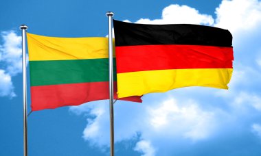 Almanya bayrağı, 3d render ile Litvanya bayrağı