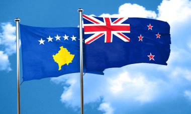 Yeni Zelanda bayrağı, 3d render ile Kosova bayrağı