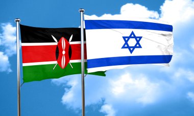 İsrail bayrağı, 3d render ile Kenya bayrak