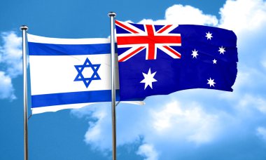 Avustralya bayrağı, 3d render ile İsrail bayrağı