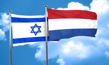 Hollanda bayrağı, 3d render ile İsrail bayrağı