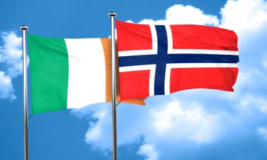 Norveç bayrağı, 3d render ile İrlanda bayrağı