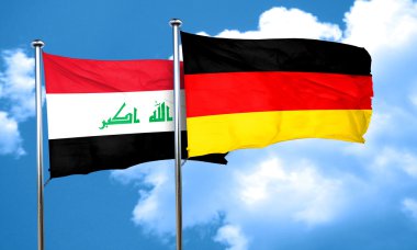 Almanya bayrağı, 3d render ile Irak bayrağı