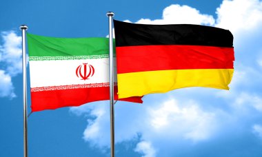 Almanya bayrağı, 3d render ile İran bayrağı