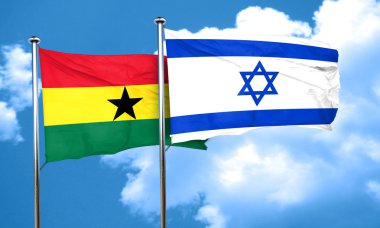 İsrail bayrağı, 3d render ile Gana bayrak