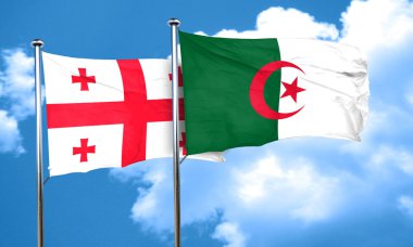 Cezayir bayrağı, 3d render bayrakla Georgia