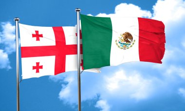 Meksika bayrağı, 3d render bayrakla Georgia