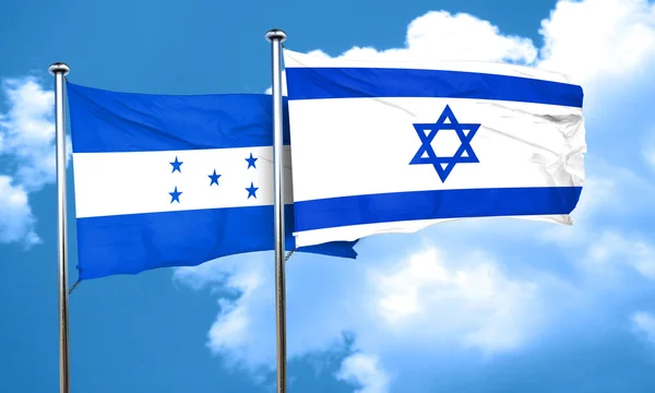 Honduras flagge mit israel flagge, 3d rendering — Stockfoto