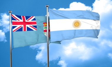 Arjantin bayrağı, 3d render bayrakla Fiji