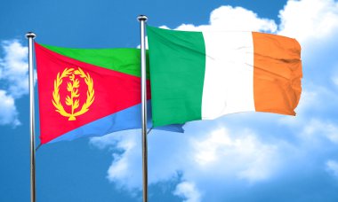 İrlanda bayrağı, 3d render ile Eritre bayrak