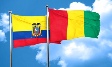 Ekvator Gine bayrağı, 3d render bayrakla