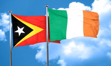 Doğu timor bayrağı İrlanda bayrağı, 3d render ile