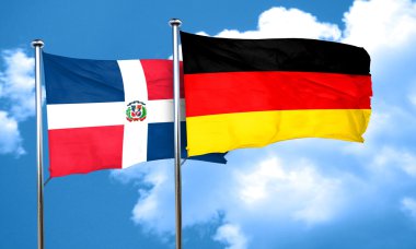 Almanya bayrağı, 3d render ile Dominik Cumhuriyeti bayrağı
