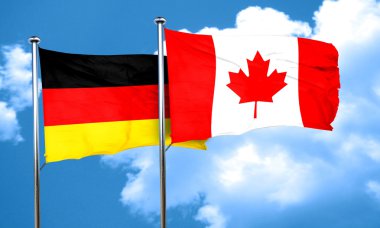 Kanada bayrağı, 3d render ile Alman bayrağı