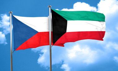 Kuveyt bayrağı, 3d render bayrakla Çekoslovakya