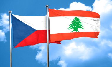 Lübnan bayrağı, 3d render bayrakla Çekoslovakya