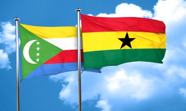 Gana bayrak, 3d render ile Komor bayrağı