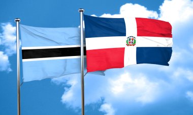 Dominik Cumhuriyeti bayrağı, 3d render ile Botsvana bayrağı