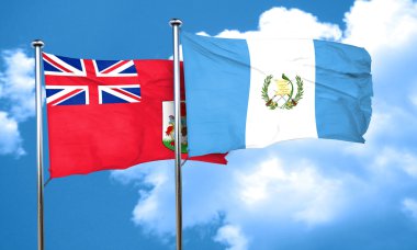 Guatemala bayrağı, 3d render ile Bermuda bayrak