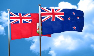 Yeni Zelanda bayrağı, 3d render ile Bermuda bayrak