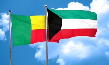 Kuveyt bayrağı, 3d render ile Benin bayrağı