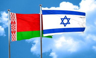 İsrail bayrağı, 3d render ile Beyaz Rusya bayrağı