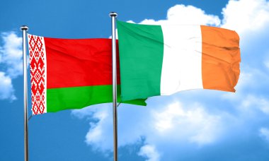 İrlanda bayrağı, 3d render ile Beyaz Rusya bayrağı