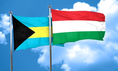 Macaristan bayrağı, 3d render ile Bahamalar bayrağı