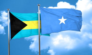 Somali bayrağı, 3d render ile Bahamalar bayrağı